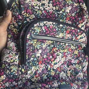 Vera Bradley Multicolor Floral Backpack 17x14 Appr